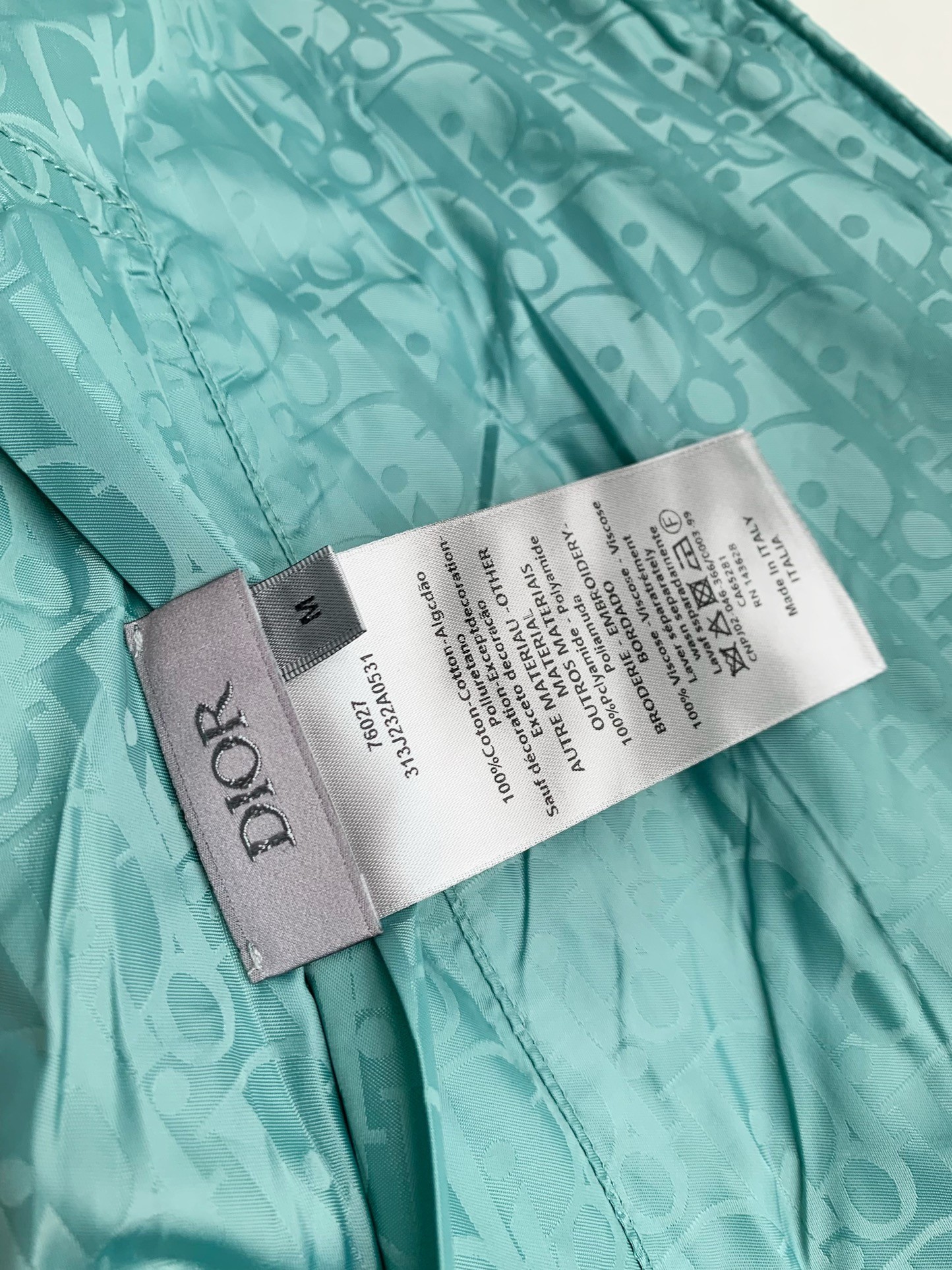 Dior ss23 Solid color reversible hooded track jacket