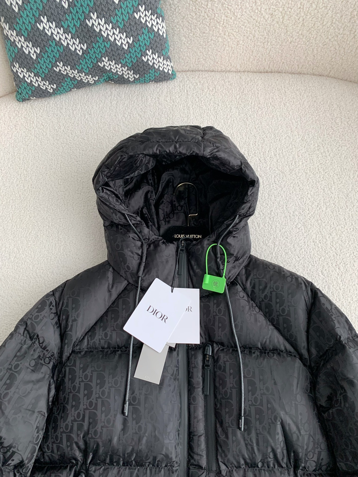 DIOR Logo Printed Down Jacket