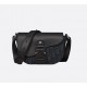 Mini Saddle Messenger Bag with Flap Black Dior Oblique Jacquard and Black Grained Calfskin 19.5 x 13 x 4.3 cm