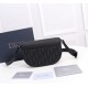 Mini Saddle Messenger Bag with Flap Black Dior Oblique Jacquard and Black Grained Calfskin 19.5 x 13 x 4.3 cm