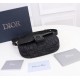 Mini Saddle Messenger Bag with Flap Black Dior Oblique Jacquard and Black Grained Calfskin 19.5 x 13 x 4.3 cm