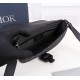 Mini Saddle Messenger Bag with Flap Black Dior Oblique Jacquard and Black Grained Calfskin 19.5 x 13 x 4.3 cm