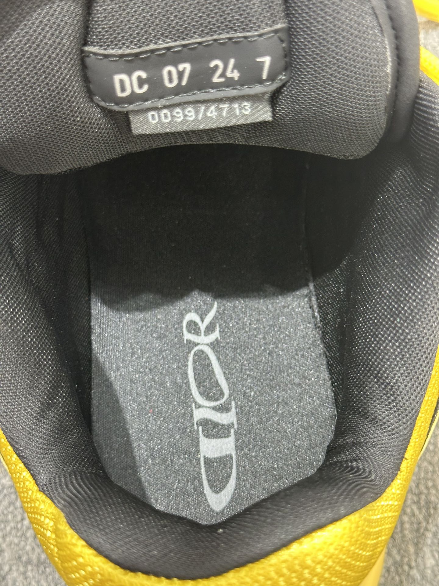 DIOR AND LEWIS HAMILTON Dior Snow Derby Shoe LIMITED AND NUMBERED EDITION Yellow Technical Mesh and Yellow Leather-Effect Technical Fabric