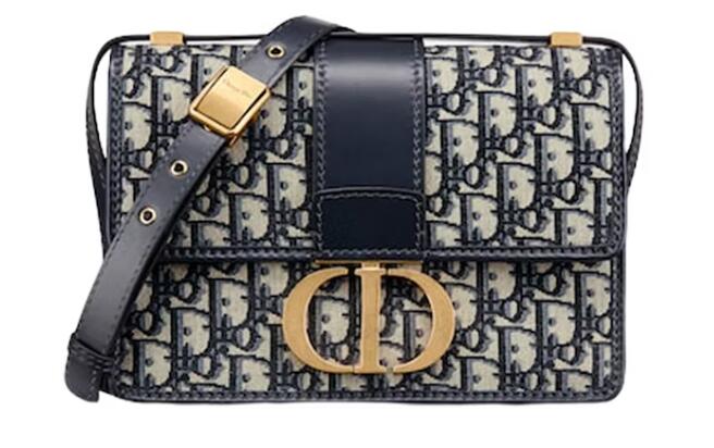 Dior 30 Montaigne Shoulder Bag Dior Oblique Jacquard Blue