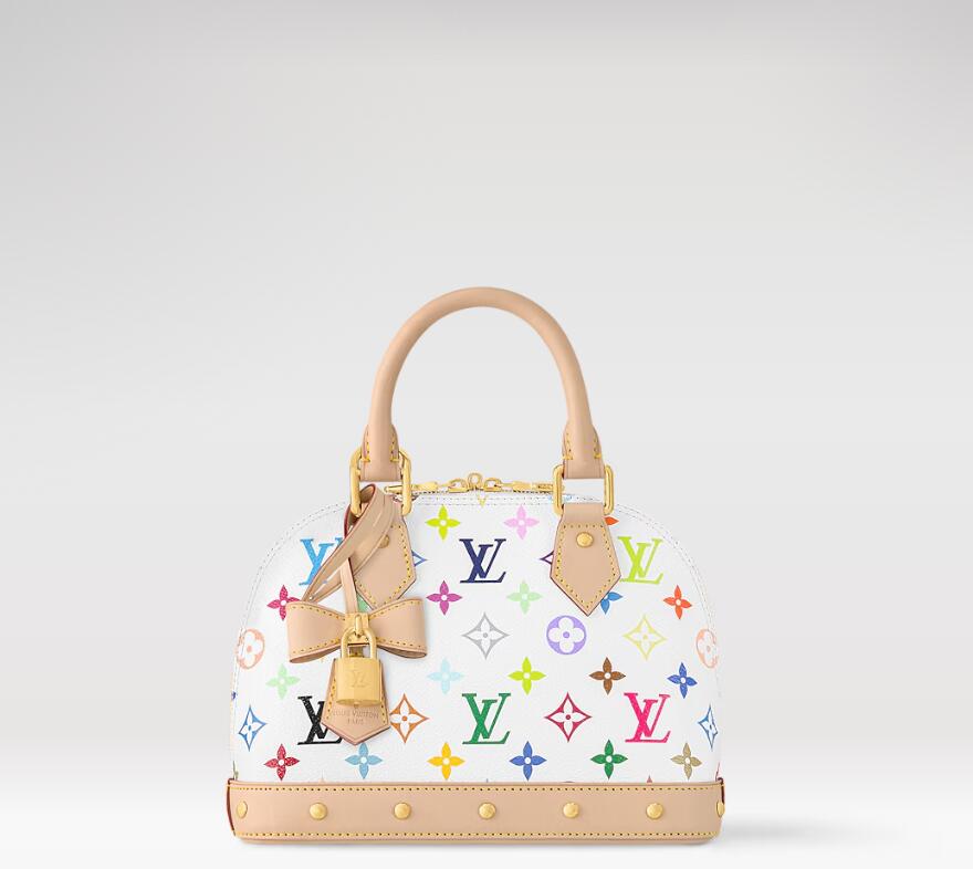 Louis Vuitton x Takashi Murakami Alma BB White Multicolored M13078 NEW LV x TM Alma BB