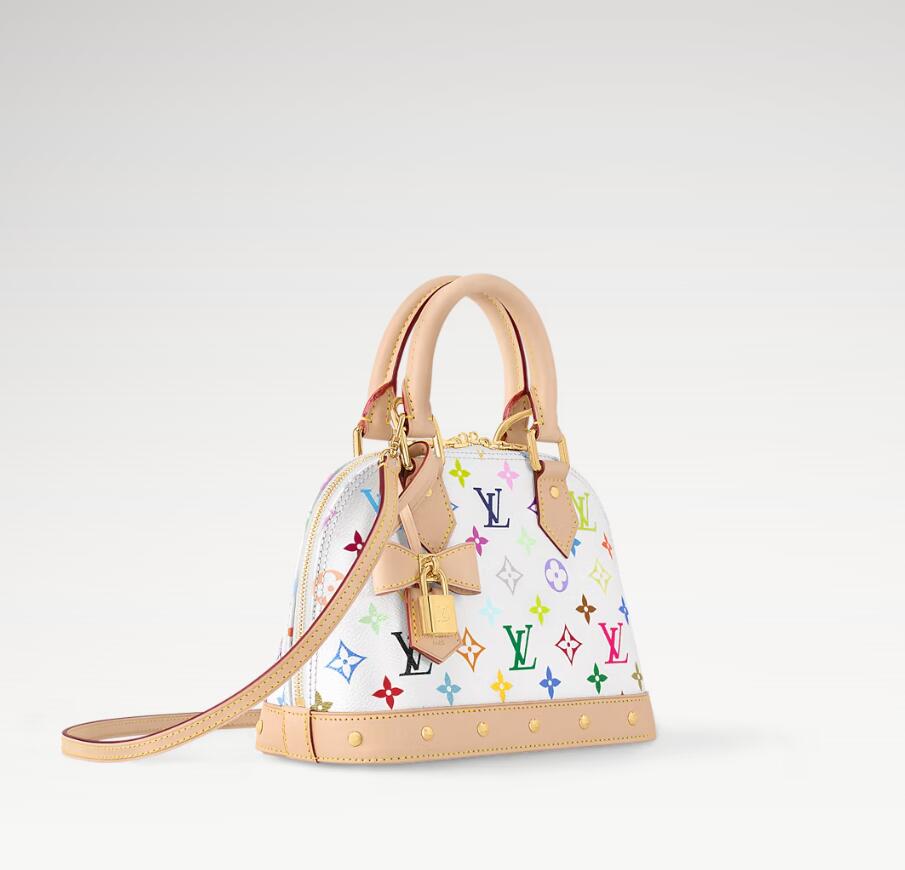 Louis Vuitton x Takashi Murakami Alma BB White Multicolored M13078 NEW LV x TM Alma BB