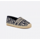 Dior Granville Espadrille   Deep Blue Dior Oblique Embroidered Cotton