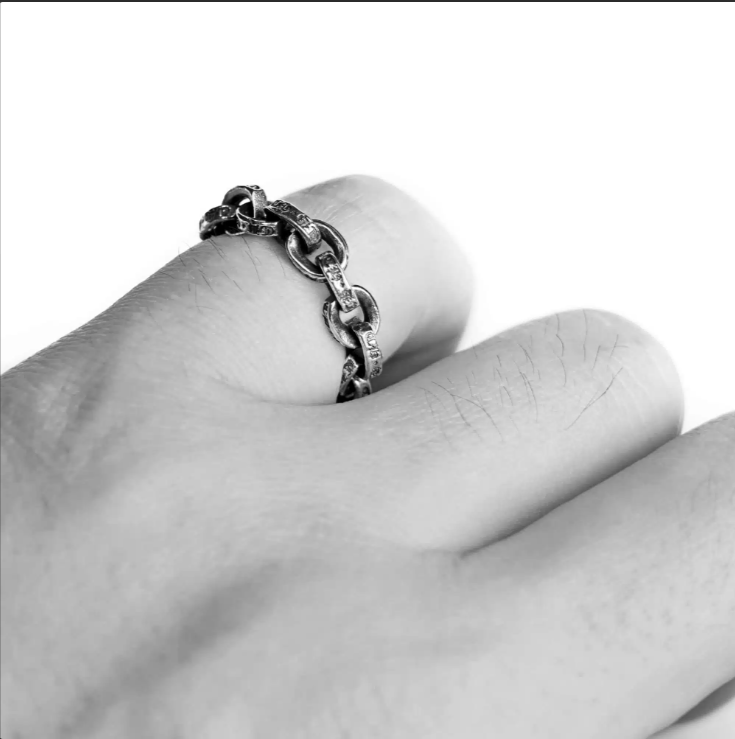 CHROME HEARTS PAPER CHAIN RING