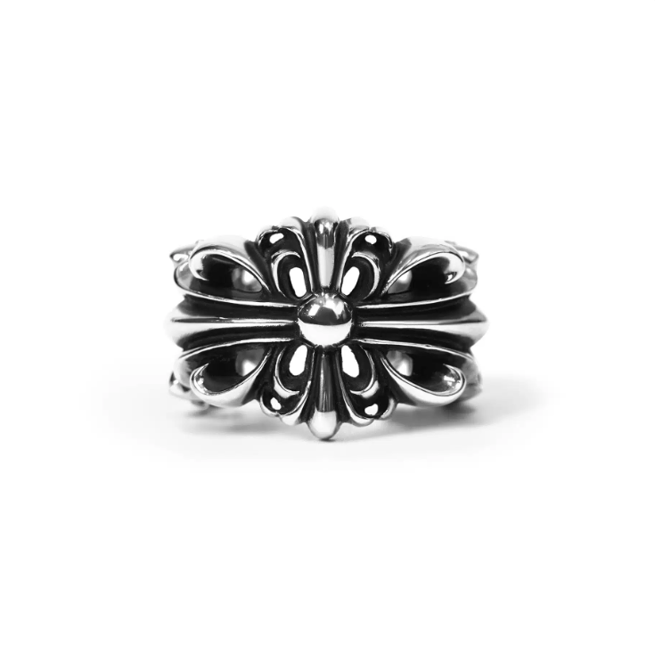 CHROME HEARTS DOUBLE FLORAL RING