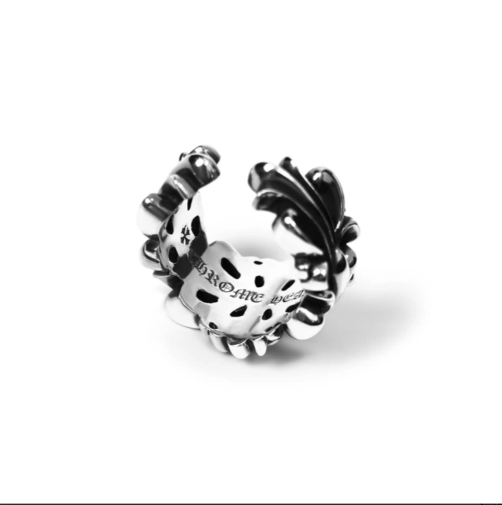 CHROME HEARTS DOUBLE FLORAL RING