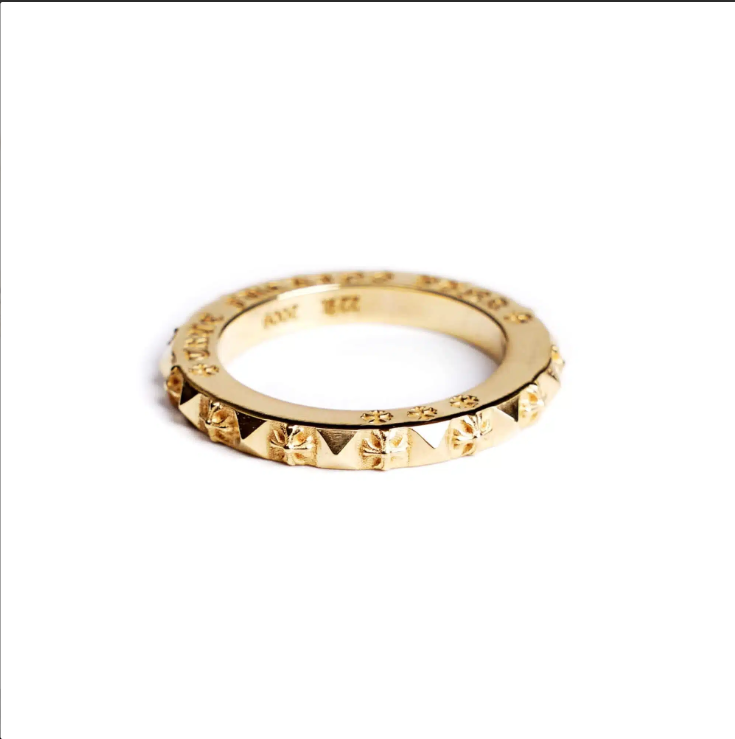 CHROME HEARTS 22K GOLD TRUE FUCKING PUNK RING