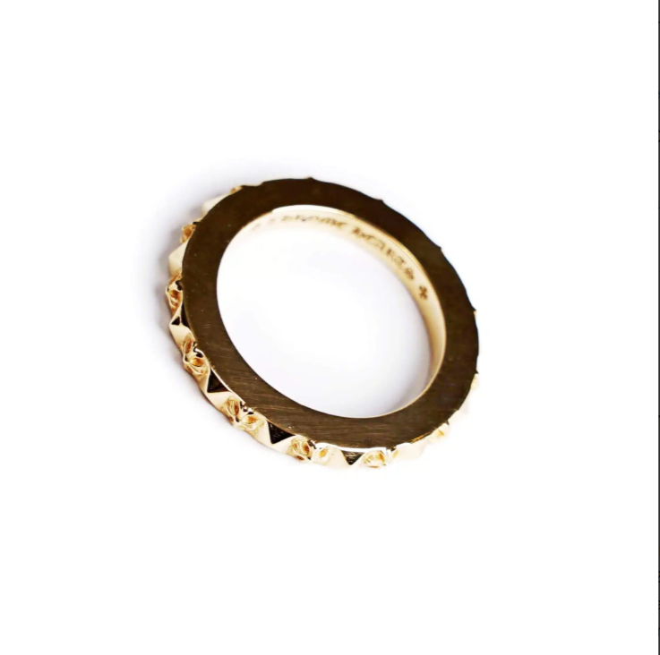 CHROME HEARTS 22K GOLD TRUE FUCKING PUNK RING