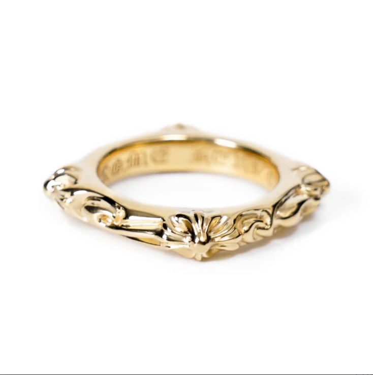 CHROME HEARTS 22K GOLD SBT BAND RING (MADE TO ORDER)