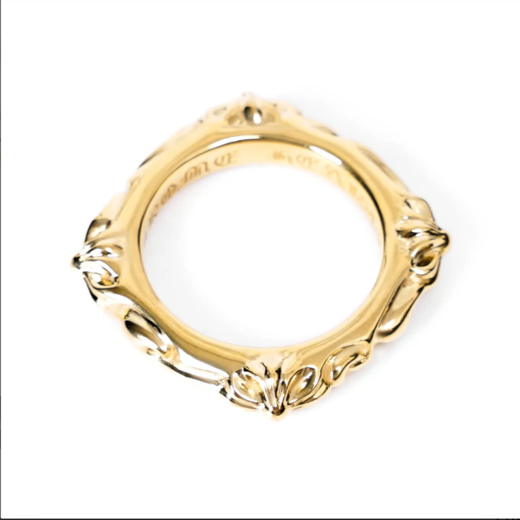 CHROME HEARTS 22K GOLD SBT BAND RING (MADE TO ORDER)