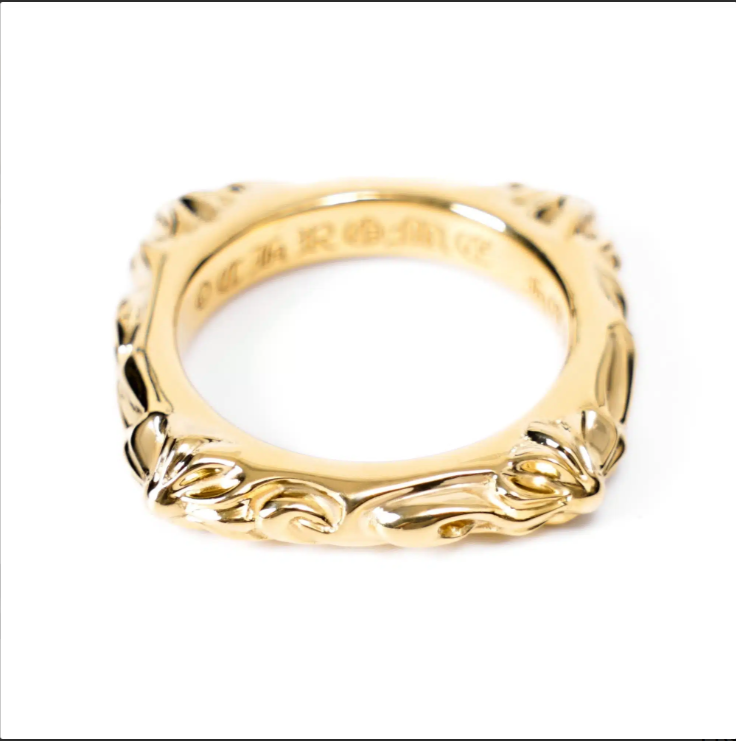 CHROME HEARTS 22K GOLD SBT BAND RING (MADE TO ORDER)