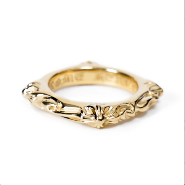 CHROME HEARTS 22K GOLD SBT BAND RING (MADE TO ORDER)