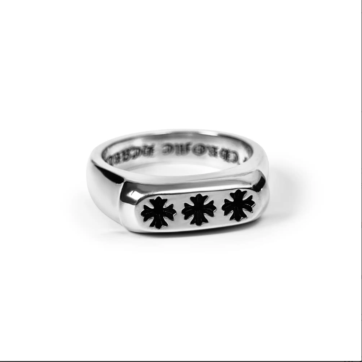 CHROME HEARTS TRIPLE CH PLUS FLAT RING