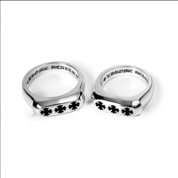 CHROME HEARTS TRIPLE CH PLUS FLAT RING