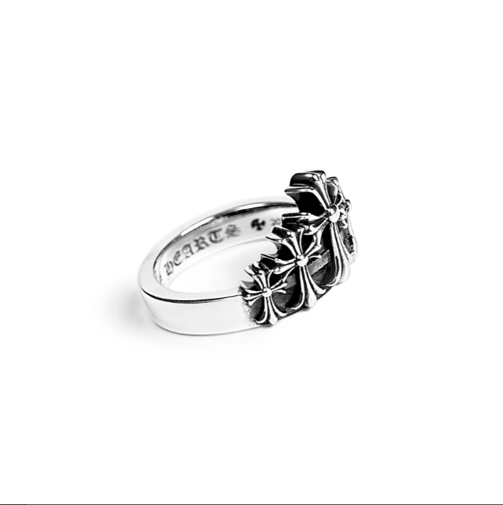 CHROME HEARTS CROSS CROWN RING