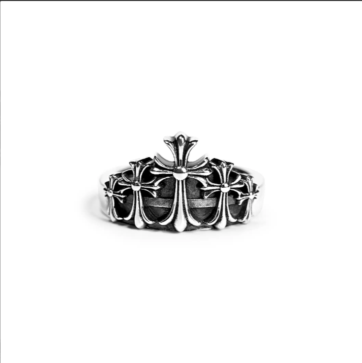 CHROME HEARTS CROSS CROWN RING