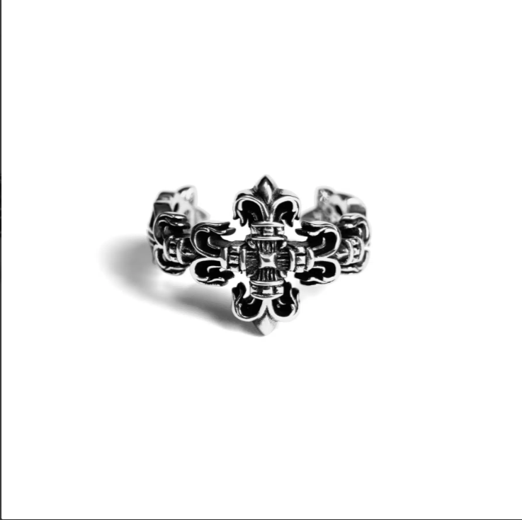 CHROME HEARTS FILIGREE CROSS RING