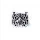 CHROME HEARTS BUTTERFLY FLORAL CROSS RING