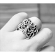 CHROME HEARTS BUTTERFLY FLORAL CROSS RING