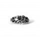 CHROME HEARTS FLORAL CROSS HEART RING