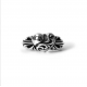 CHROME HEARTS FLORAL CROSS HEART RING