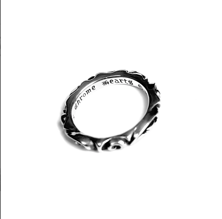 CHROME HEARTS SCROLL BAND RING