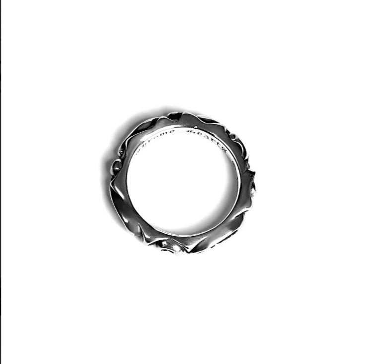 CHROME HEARTS SCROLL BAND RING