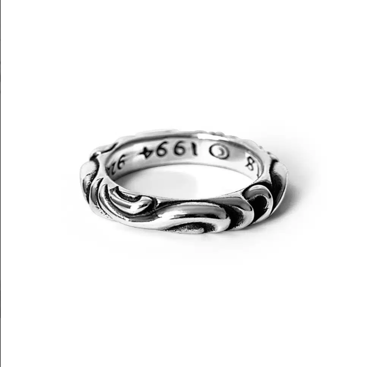 CHROME HEARTS SCROLL BAND RING