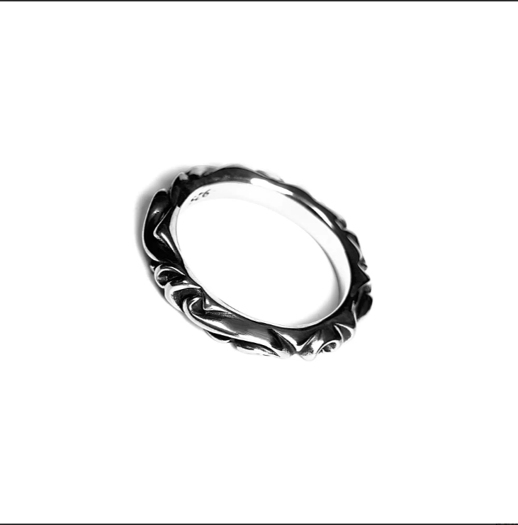 CHROME HEARTS SCROLL BAND RING