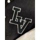 Louis Vuitton Faux leather patchwork sl eeve baseball uniform