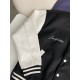 Louis Vuitton Faux leather patchwork sl eeve baseball uniform