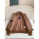 Louis Vuitton Jacquard vertical collar zi pper fleece jacket