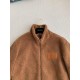 Louis Vuitton Jacquard vertical collar zi pper fleece jacket