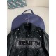 Louis Vuitton FW23 lettered beaded em broidered leather jacket