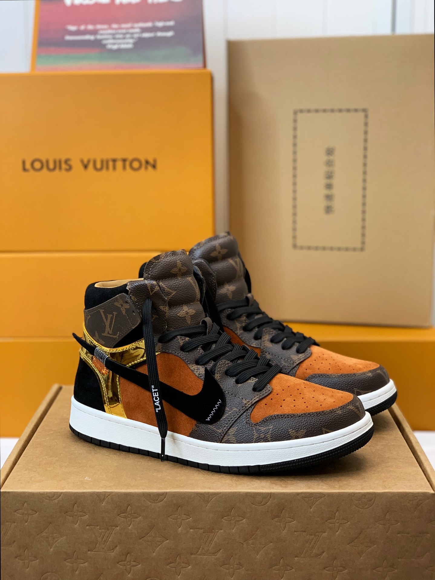 LOUIS VUITTON X NIKE AIR FORCE 1 S NEAKER