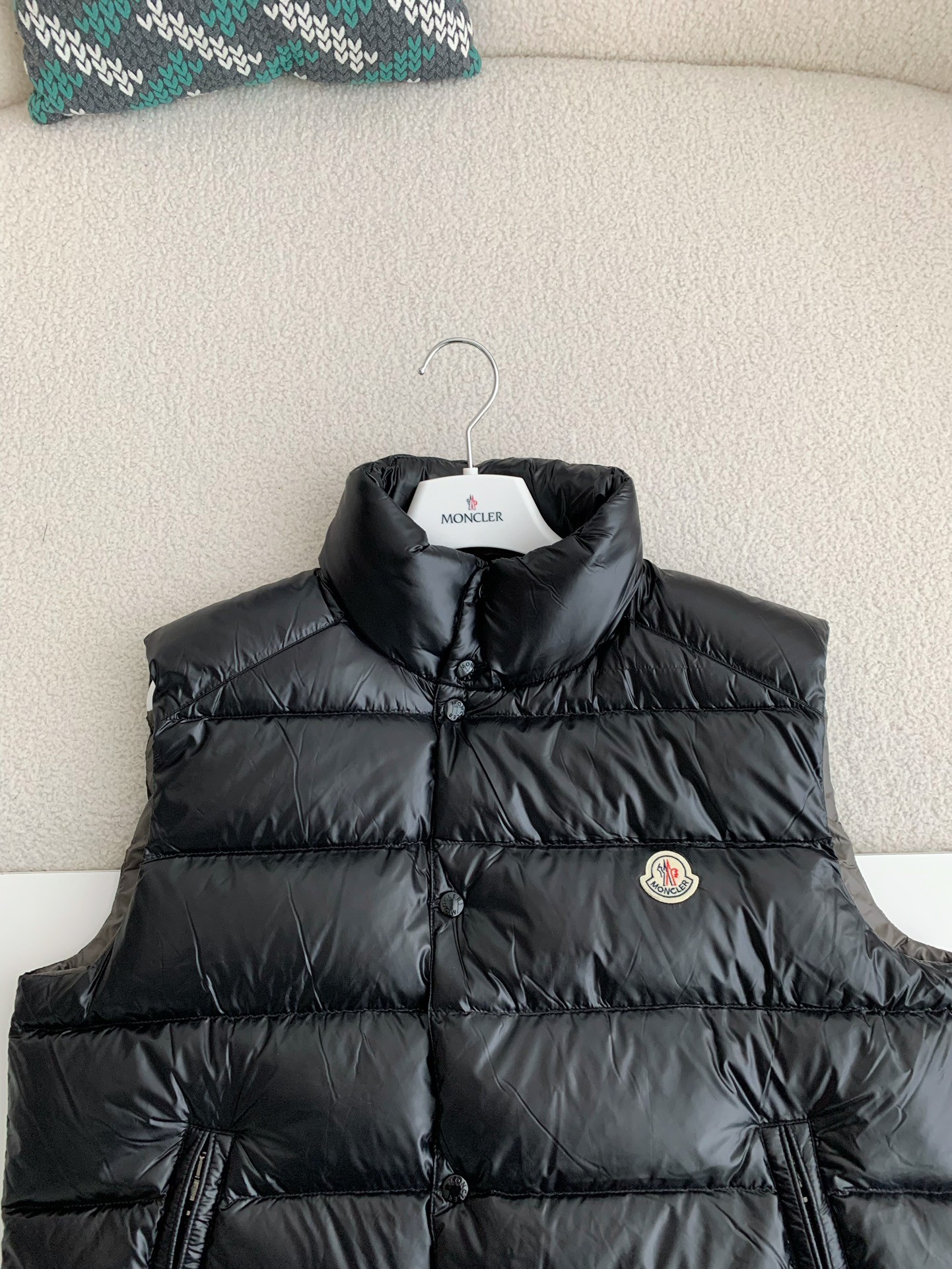 Moncler down stand collar vest