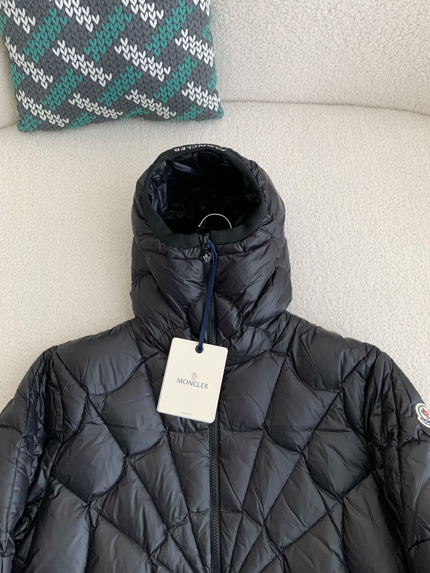 Moncler FW22 Spider-Man Zip Hooded Down Jacket