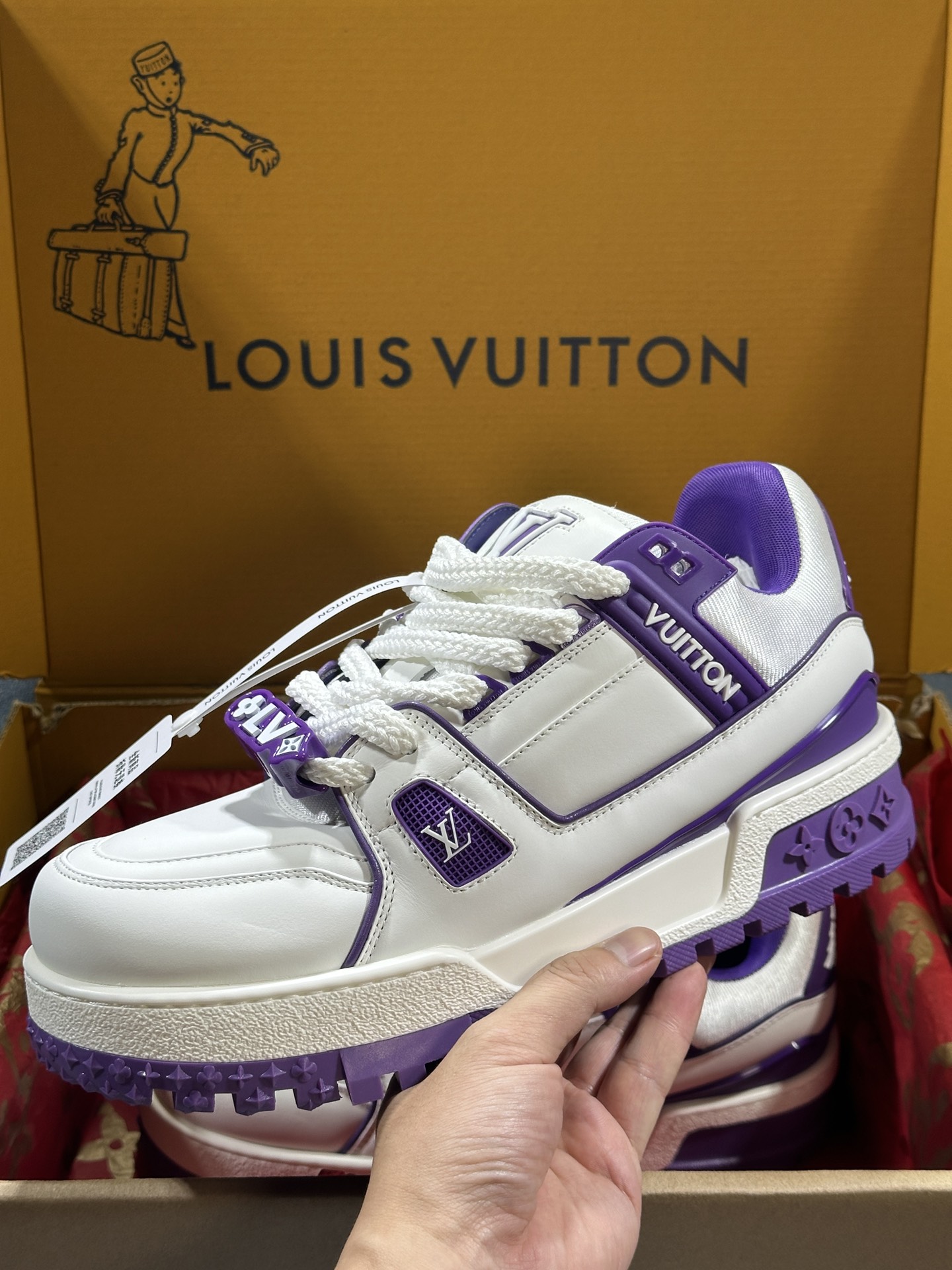 1ACPQ6 Novità Sneaker LV Trainer Maxi Louis Vuitton Trainer Sneakers