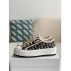 Walk'n'Dior Platform Sneaker  Stonewashed-Effect Cotton Denim Embroidered with Dior Oblique Motif