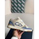 B57 Mid-Top Sneaker Smooth Calfskin with Beige and Black Dior Oblique Jacquard