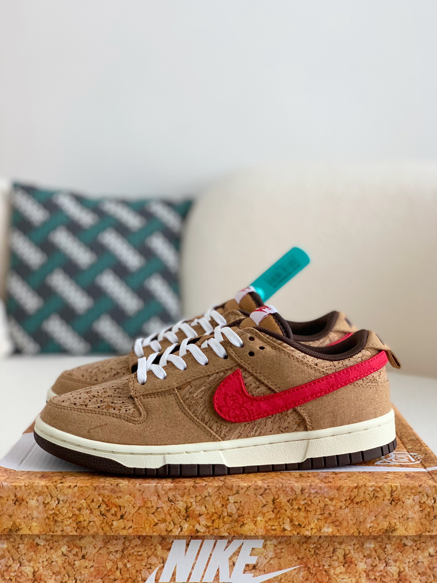 CLOT x Nike Dunk Low SP CN GCEL Cork Sneakers