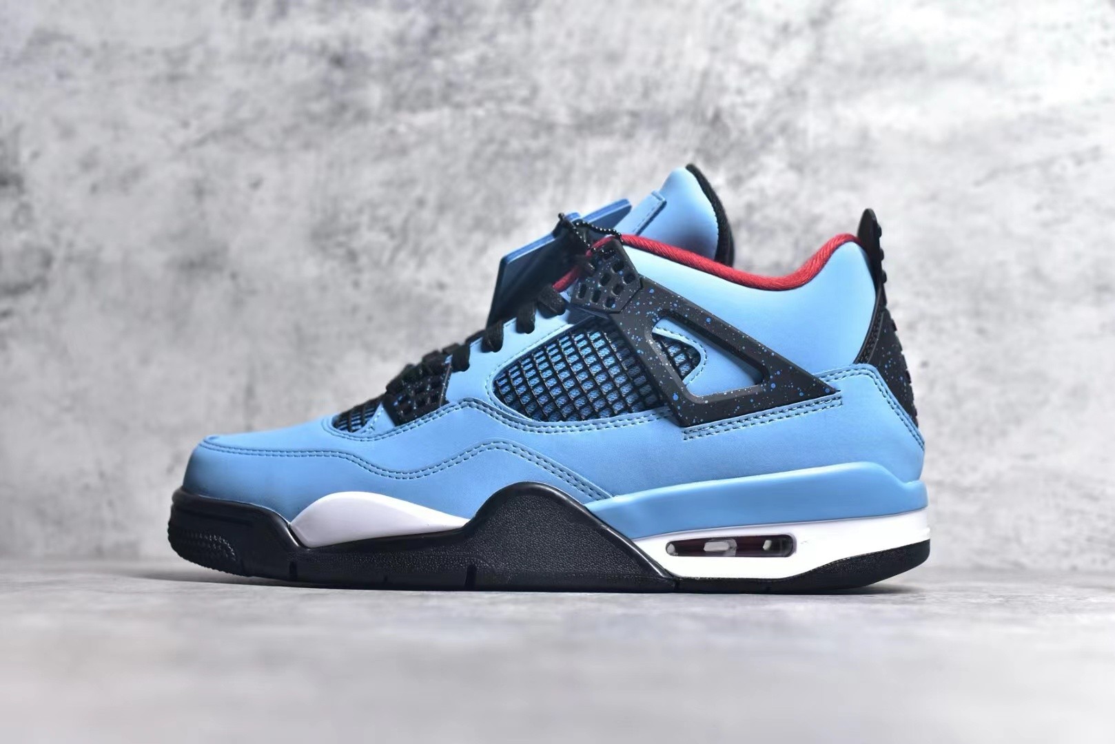 Jordan Air Jordan 4 retro collaboration ice blue wear-resistant non-slip mid-top