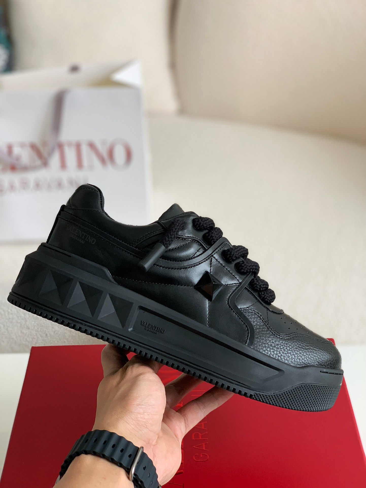 Valentino One Stud Sneakers