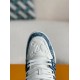 LOUIS VUITTON TRAINER 1A8FN8 Sneakers Louis Vuitton Blue/White Leather and Denim LV Trainer Sneakers