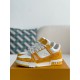 LOUIS VUITTON TRAINER 1A8FN8 Sneakers  Yellow /White  Leather and Denim LV Trainer Sneakers