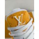 LOUIS VUITTON TRAINER 1A8FN8 Sneakers  Yellow /White  Leather and Denim LV Trainer Sneakers